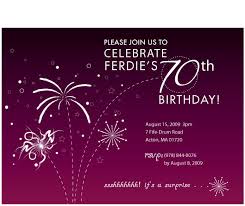 You can customize your 70th birthday invitations by adding personal text, color image or logo to these templates. 70th Birthday Invitations Free Printable Birthday Invitation Templates Bagvania