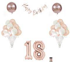 18th Birthday Balloon Decoration Set Rose Gold 30th Birthday Balloons 30th Birthday Decorations Birthday Balloon Decorations