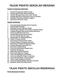 Pada materi teks pidato, sudah kami bahas lengkap mengenai pengertian, struktur, ciri, dan lainnya. Teks Pidato Bahasa Melayu Sekolah Rendah Skrip Pidato Sekolah Rendah Docx Teks Pidato Bahasa Jawa Tentang Pendidikan Lingkungan Kesehatan Kemerdekaan Pernikahan Khitanan Njau Jii