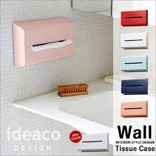 楽天市場 ティッシュケース wall ウォール ideacoティッシュカバー ティッシュボックス イデアコ おしゃれ 壁掛け 北欧 木目 収納 ホルダー ディスペンサー ティッシュペーパー デザイン雑貨 シンプル デザイン すっきり 両面テープ マグネット 洗面所 リビング