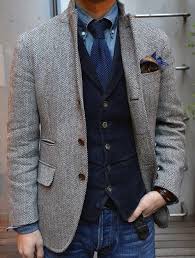 Black Blazer Combination With Jeans Mens Jeans Waistcoat Jacket And Tie Combo Great For A Friday Escape To The Country Straight From Work Mens Outfits Menswear Blue Denim Shirt