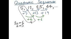 The \(n\) th term for a quadratic sequence has a term that contains \(n^2\). The N Th Term Of A Quadratic Sequence Youtube