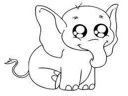 Big Eyed Elephant Coloring Page Elephant Coloring Page Baby Elephant Cartoon Animal Drawings