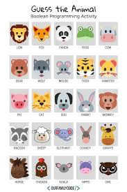 Guess The Animal Unplugged Boolean Coding Activity Animal Activities For Kids Animal Learning Activities Animal Learning