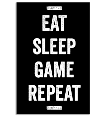 4.5 out of 5 stars 173 ratings. Damdekoli Eat Sleep Game Repeat Poster 11 X 17 Inches Video Game Artwork Gaming Black Buy Online In Azerbaijan At Azerbaijan Desertcart Com Productid 55143409