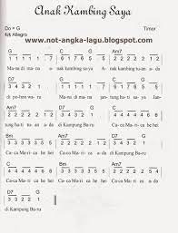 Not Angka Anak Kambing Saya Kumpulan Not Angka Lagu Not Musik Lagu Lirik Lagu