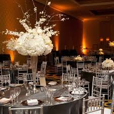 Silver And White Reception Decor Silver Wedding Decorations Chivari Chairs Wedding Wedding Decorations