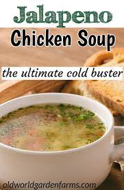 Jalapeno Chicken Soup The Ultimate Cold Buster Healthy Delicious And Sure To Get Your Sinuses Clea Spicy Soup Recipes Jalapeno Soup Recipe Jalapeno Chicken