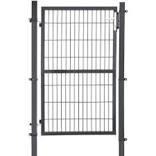 Option pilier sur platine en 150x110 : Portillon Jardin Barreaude Blanc Jardiplus 1 5 Metre