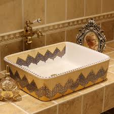 Dont want to pay to much for kitchen sinks porcelain? Porcelain Cloakroom Rectangular Ceramic Wash Basin Lavabo Counter Top Black Sink Vessel Bathroom Sinks Hand Paint Art Wash Bowl Ceramic Wash Basin Wash Basinbathroom Sink Aliexpress