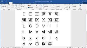 How To Insert Roman Numerals In Word How To Type Roman Numbers In Word Youtube