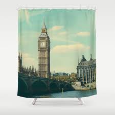 London Shower Curtain Pink Shower Curtains Bathroom Shower Curtains Designer Shower Curtains