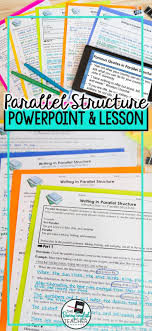 Parallel Structure Powerpoint Worksheets Tests Teaching Writing Writing Instruction High School Writing