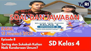 Jadwal motogp 2021 kini telah memasuki seri kedua yang akan kembali di gelar di sirkuit losail internasional qatar dengan jam tayang tengah malam. Soal Dan Jawaban Tvri Kelas 4 Rabu 13 Januari 2021 Sering Dan Sukakah Kalian Naik Kendaraan Umum Youtube