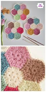 Wispweave rectangle free crochet pattern. Crochet Hexagon Flower Doily Free Crochet Pattern