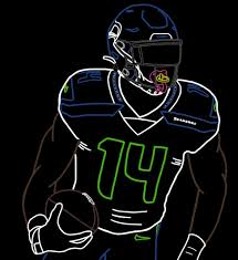 Desktop for seattle seahawks gauge sheldon 1920×1080 wallpaper. Dk Metcalf Neon Art Design Seahawks