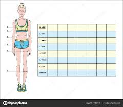 Blank Weight Chart Measurement Chart Body Parameters Sport