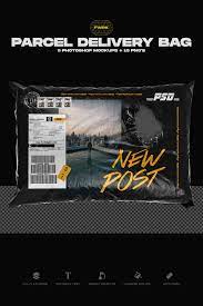 Download Delivery Packaging Mockup Bundle Delivery Bag Graphic Design Posters Creative Poster Design