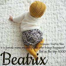 Beatrix Is A Latin Female Name Meaning She Who Brings Happiness It Is A Fun Spin On The Classic Beatrice Baby Kids Clothes Baby Girl Fashion Baby Knitting