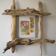 Fabriquer Un Cadre En Bois Flotte Avec Un Sous Verre Cadre Photo Bois Bois Flotte Decoration Bois Flotte