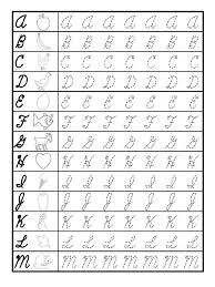 También conocida como letra manuscrita o de carta; Abecedario Cursiva Mayuscula Minuscula Para Practicar