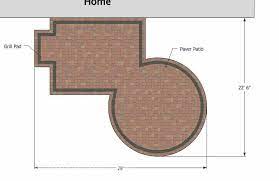 Get the right dimensions for your backyard bistro table, dining area, fire pit, grill or outdoor kitchen. 395 Sq Ft Rectangle Patio Design With Circle Fire Pit Area Mypatiodesign Com