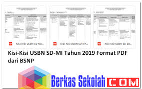 Kisi kisi usbn 2018 smp Kisi Kisi Usbn Sd Mi Tahun 2019 Pdf Dari Bsnp Berkas Sekolah