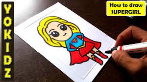 Be creative and have fun! How To Draw Supergirl Cartoon Youtube