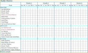 Childrens Chore List Summer Printable Charts For 6 Year