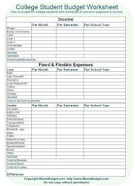 College Student Budget Worksheet Free Printable Worksheet From Momsbudget Com College Student Budget College Budgeting College Expenses