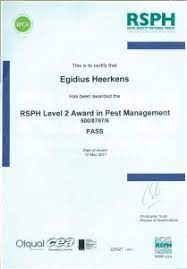 Quickly memorize the terms, phrases and much more. Eheerkens Rsph L2award Pest Management Certification Aardvark Pest Control