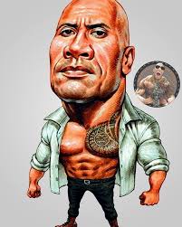 The Rock Cartoon Caricature Cartoon The Rock Dwayne Johnson I've been drawing caricatures professionally for thirty years or more, and was doing freebie caricatures long before then. the rock dwayne johnson