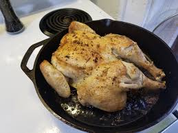 Submerge chicken in brine, cover, and refrigerate for 30 minutes. Butterfly Chicken Recipe By America S Test Kitchen 12 Lodge Castiron