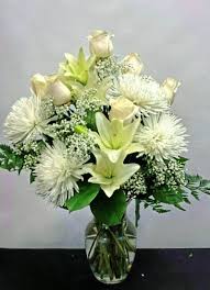 Check spelling or type a new query. 0 A Heavenly Vase Lilies Mums Roses White Flowers 0 A Heavenly Vase Lilies Mums Roses White Flowers Flower Vase Lilies Mums Roses 120 00 By Opal S Artistry In Flowers And Balloons