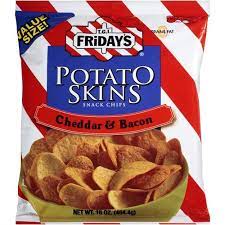 T G I Friday S Cheddar Bacon Potato Skins Snack Chips 16 Oz Walmart Com Potato Skins Snacks Snack Chips