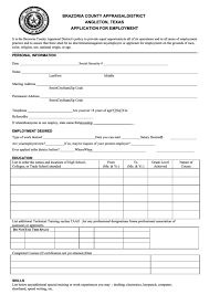 Get directions, reviews and information for brazoria appraisal district in angleton, tx. Application For Employment Form Brazoria County Appraisal District Angleton Texas Printable Pdf Download