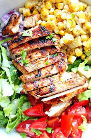 Try bill granger's spicy salad with noodles or rachel allen's chicken and lentil salad. Grilled Chicken Salad Recipe Crunchy Creamy Sweet