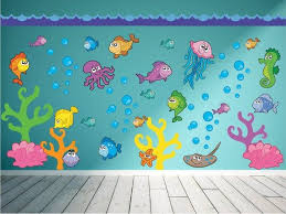 Ocean Animal Whale Fish Wall Decals Kids Stickers Peel Stick Etsy In 2020 Removable Vinyl Wall Art Kids Wall Decals Vinyl Wall Art