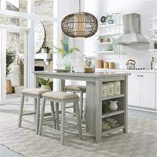 Of course, it will help to gain the warm nuance. Brook Creek Kitchen Island 5 Piece Counter Height Set In Grey Finish By Liberty Furniture Lib 942 Cd 5cts