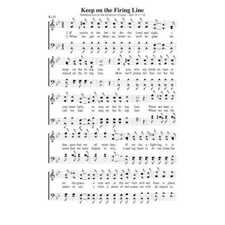 Keep on the Firing Line - PDF Song Sheet