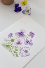 Pretty Watercolor Pansies Video Craftberry Bush Bloglovin Watercolor Flowers Paintings Watercolor Flowers Tutorial Floral Watercolor
