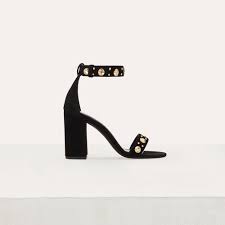 Fariadots Black Maje Com Sandales A Talons Sandales Talons