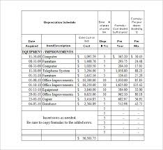 Depreciation Schedule Template 9 Free Word Excel Pdf