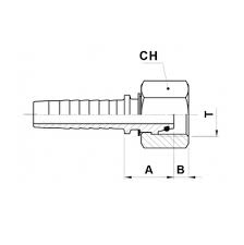 Metf25s12 Fs13b1236 Metric Female Fitting 3 4 Inch Hose