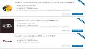 Enjoy 10% off on the all gnovember check, grab the free gift purchase of $50 so stay tuned with us for amazing offers 2020. Expired Egifter Save On Bass Pro Shops Outback Steakhouse Fanatics Gc Galore
