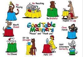 Mind Your Manners Table Manners Good Table Manners Manners For Kids