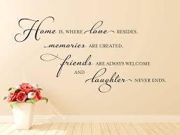 Home Is Where Love Resides Memories Are Created Wandtattoo
