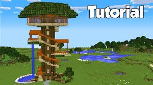 Minecraft How To Build A Tree House Tutorial Minecraft House Tutorials Minecraft Dog House Minecraft House Designs