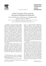 Pdf Patent Foramen Ovale And The Platypnea Orthodeoxia Syndrome Edward Gill Academia Edu