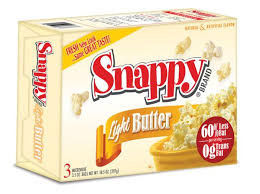 Snappy Light Butter Microwave Popcorn Microwave Popcorn Simple Packaging Natural Flavors